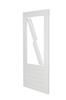 Hardhouten balkondeur grijs gegrond - BW 67 cm